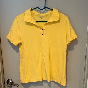 Kim Rogers Yellow Button Down Polo Shirt